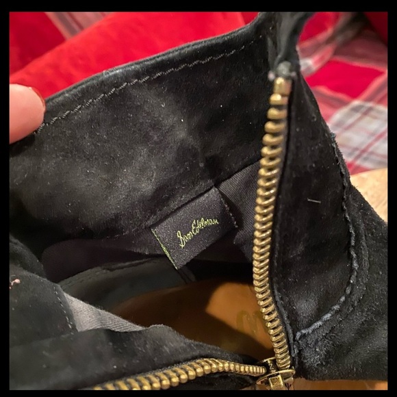 SAM EDELMAN Black Suede Ankle Boots with Fringe/size 6 - Picture 6 of 8